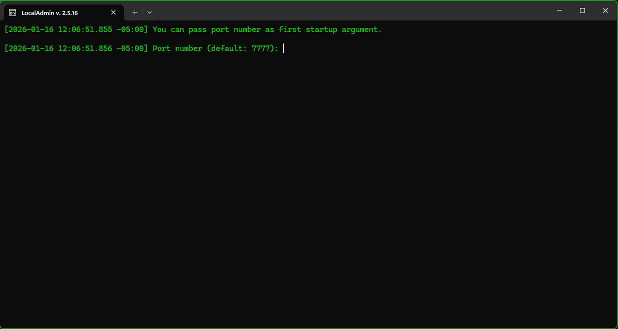 Server console setup