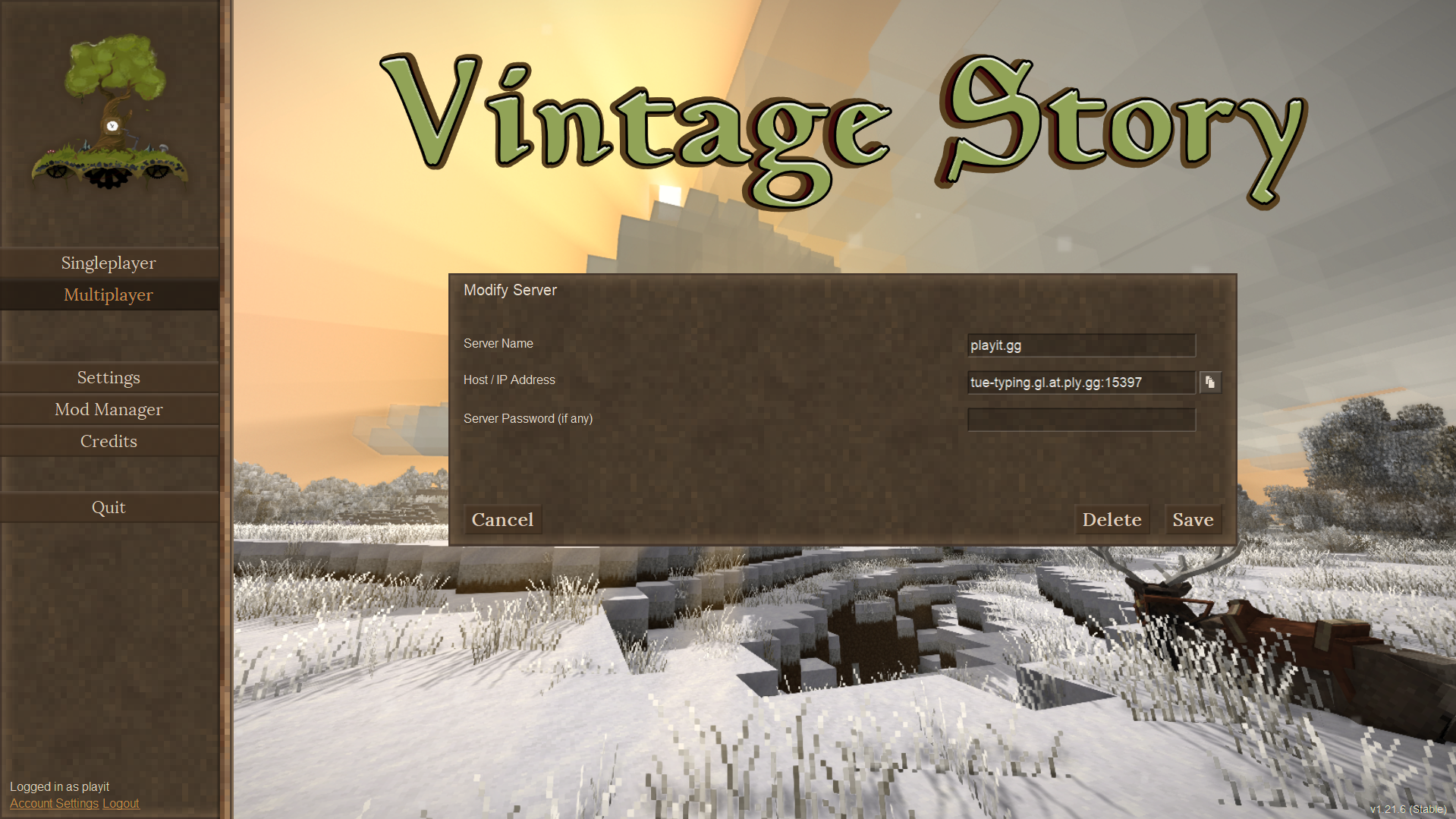 Add VS server with domain